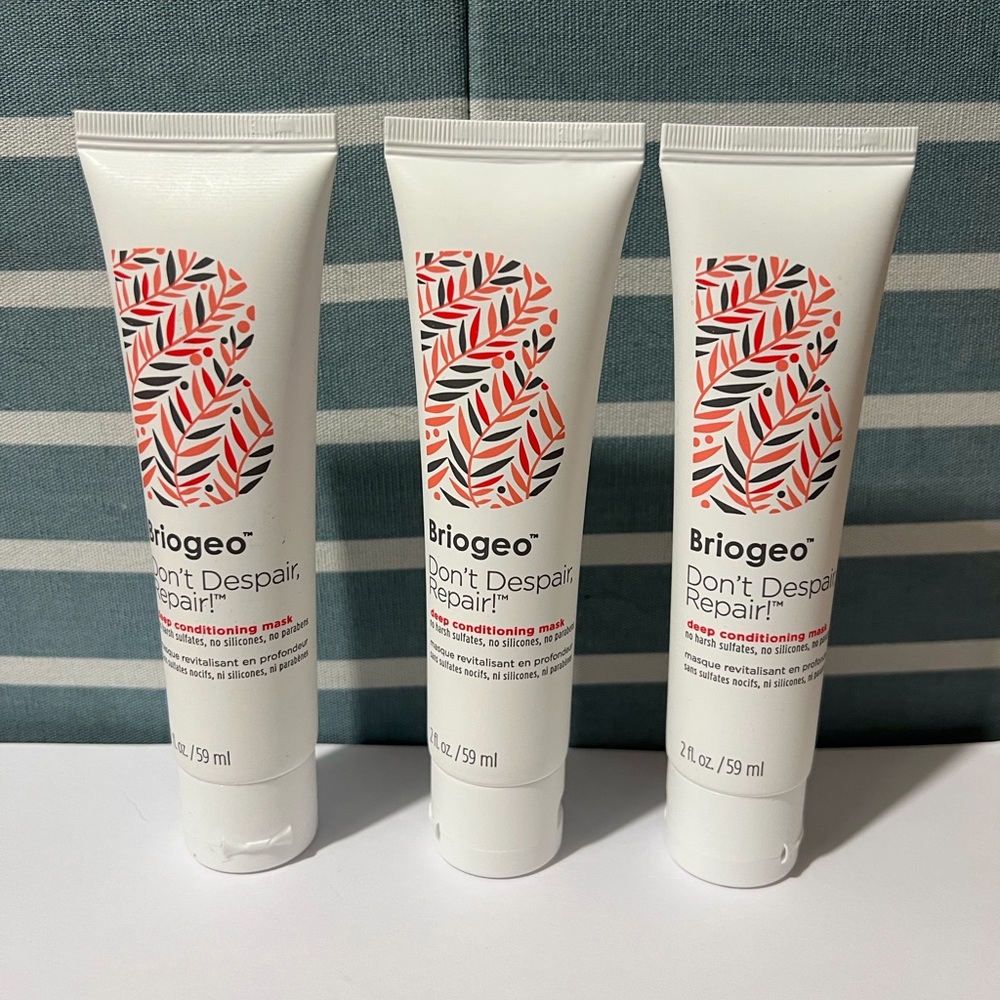 💗NWT💗 BRIOGEO Don’t Despair, Repair!  Deep Conditioning Mask SET OF 3